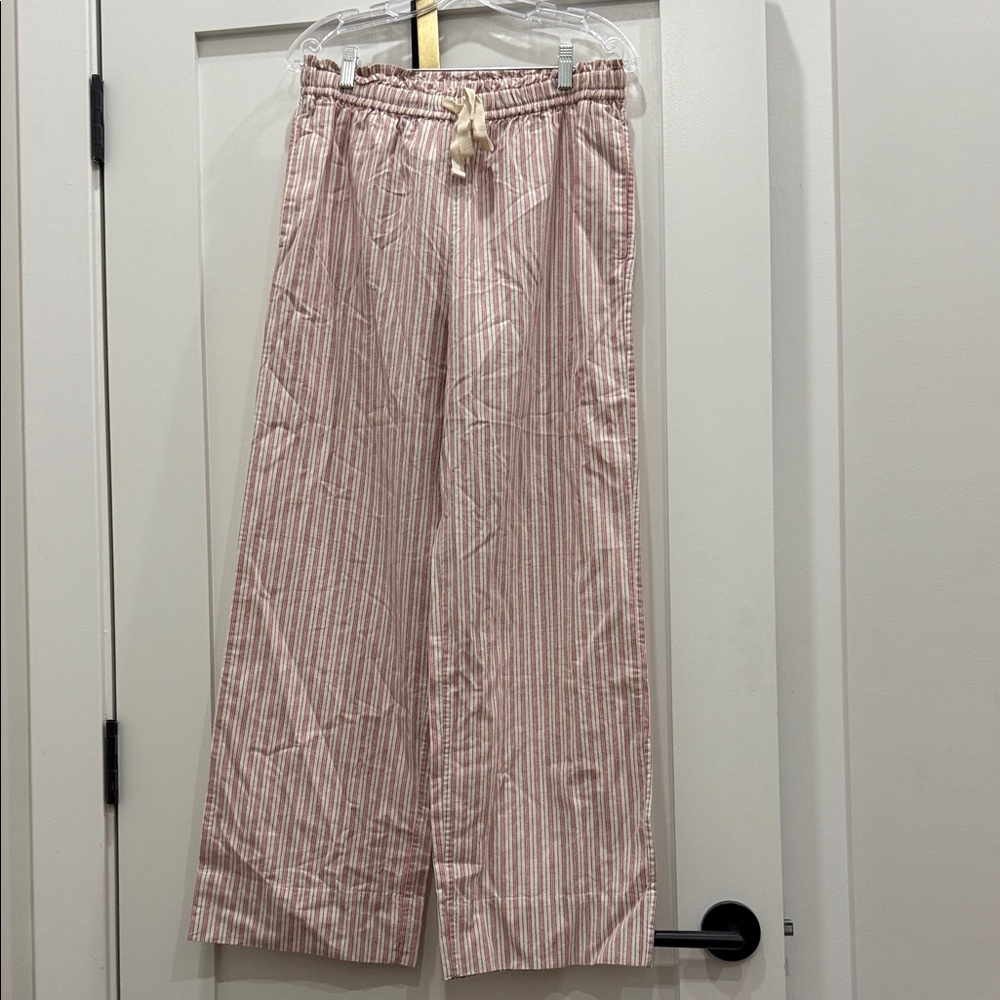 COS Pink and White Striped Cotton Joggers